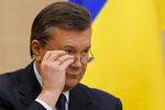 Виктор Янукович во время своей пресс-конференции в Ростове-на-Дону