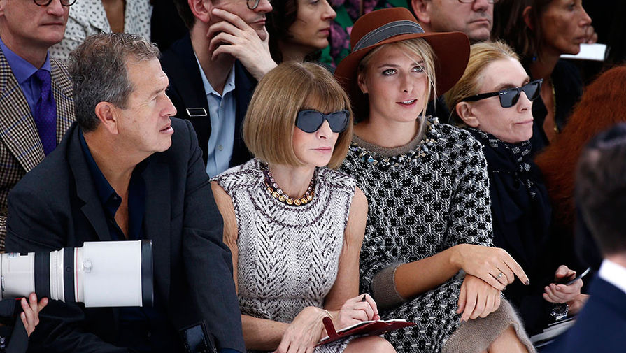 Марио Тестино, Анна Винтур и Мария Шарапова на&nbsp;показе Chanel