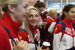 В аэропорту Шереметьево во время проводов сборной России на XXXI летние Олимпийские игры в Рио-де-Жанейро