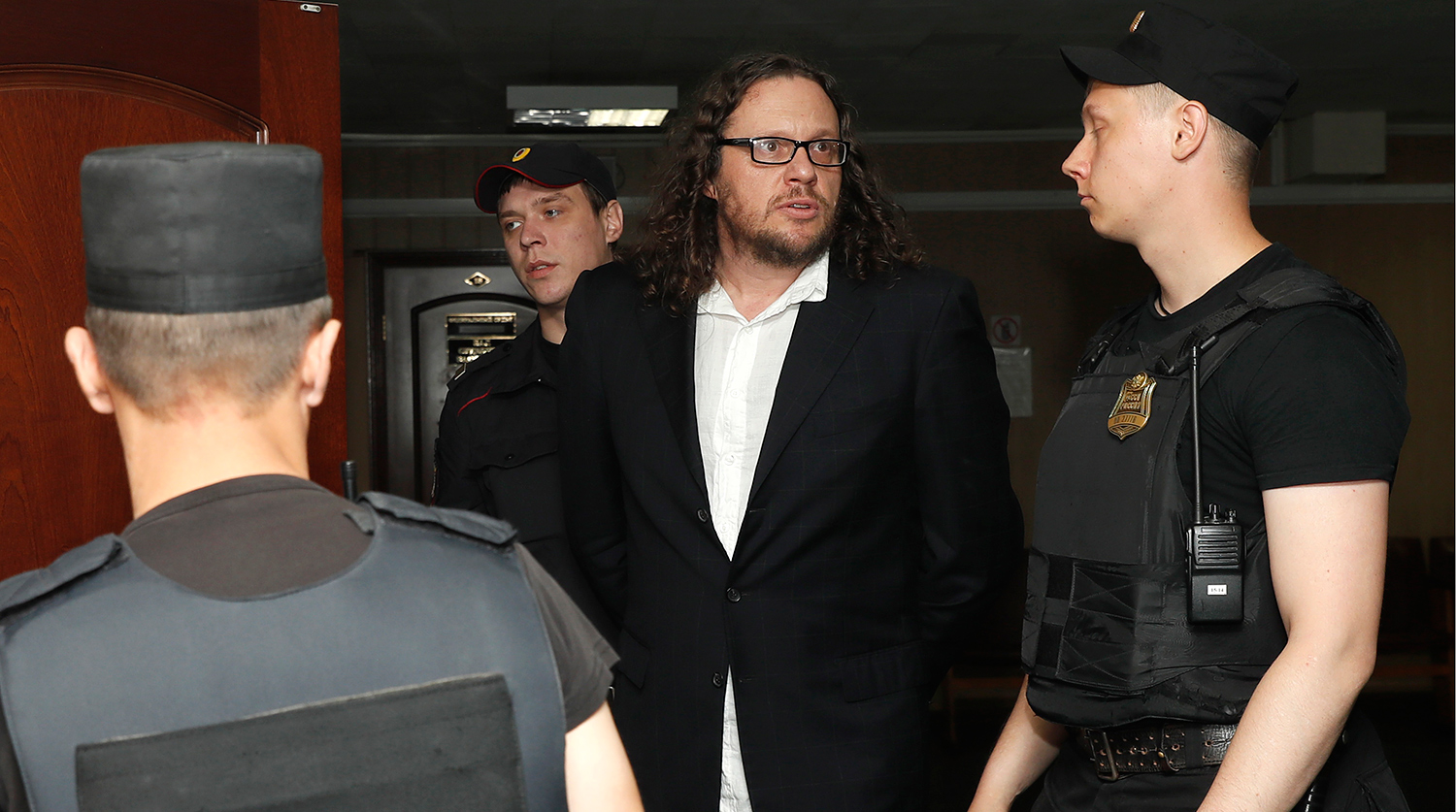 Бизнесмен Сергей Полонский перед вынесением приговора на заседании Пресненского суда, 12 июля 2017 года