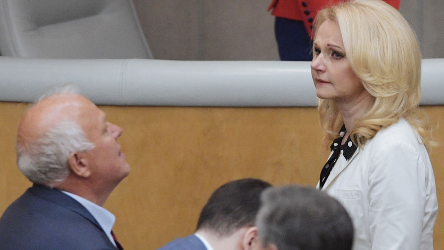 Председатель Счетной палаты России Татьяна Голикова во время пленарного заседания Государственной думы в Москве, 17 мая 2018 года