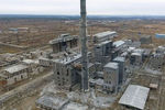 Территория предприятия химической промышленности «Усольехимпром» в городе Усолье-Сибирское