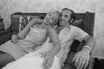 Шарль Азнавур со своей третьей женой шведкой Уллой Торселл, 1968 год