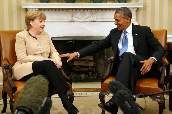 Канцлер Германии Ангела Меркель и президент США Барак Обама