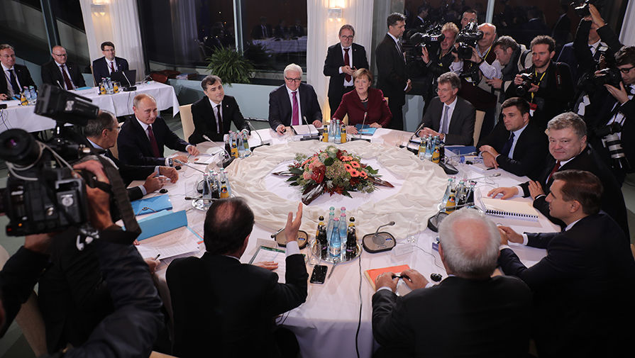 Во время встречи лидеров стран &laquo;нормандской четверки&raquo; (Германия, Россия, Украина и Франция) в&nbsp;ведомстве федерального канцлера в&nbsp;Берлине