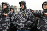Участники акции национального корпуса (организация запрещена в РФ) на площади Свободы в Киеве, 16 марта 2019 года