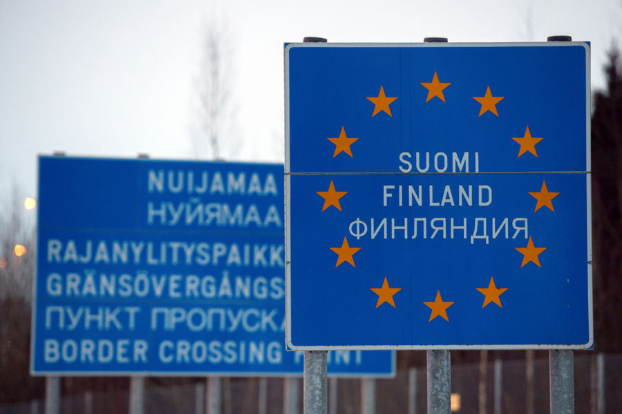 Граница России и Финляндии в районе пункта пропуска Нуйамаа, 2016 год