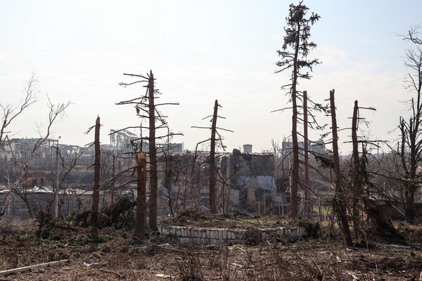 Вид на Артемовск (Бахмут), 24 марта 2023 года