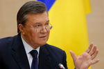 Виктор Янукович во время пресс-конференции в Ростове-на-Дону
