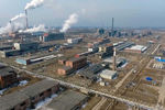 Территория предприятия химической промышленности «Усольехимпром» в городе Усолье-Сибирское