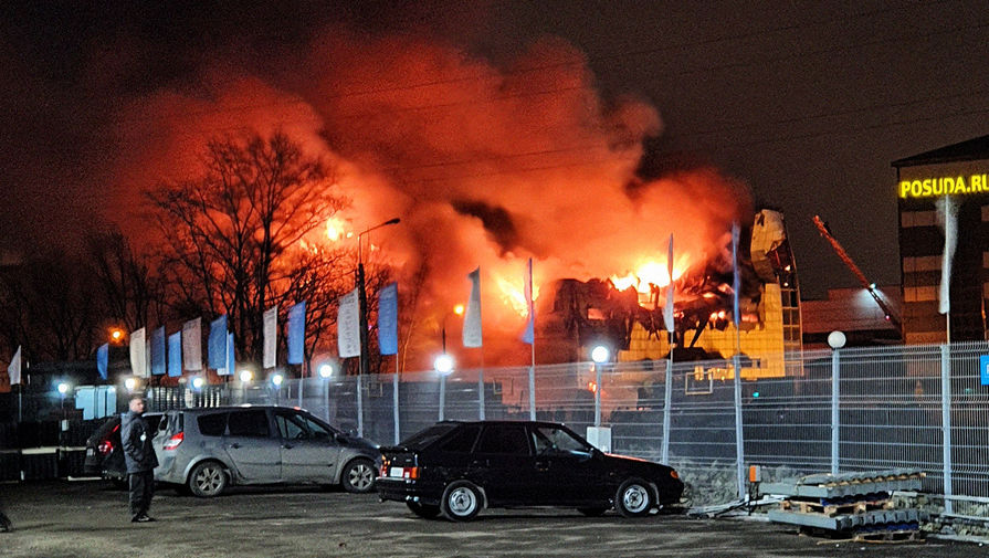 На&nbsp;месте пожара в&nbsp;боксерской школе в&nbsp;подмосковных Химках, 6 марта 2020 года