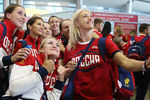 В аэропорту Шереметьево во время проводов сборной России на XXXI летние Олимпийские игры в Рио-де-Жанейро