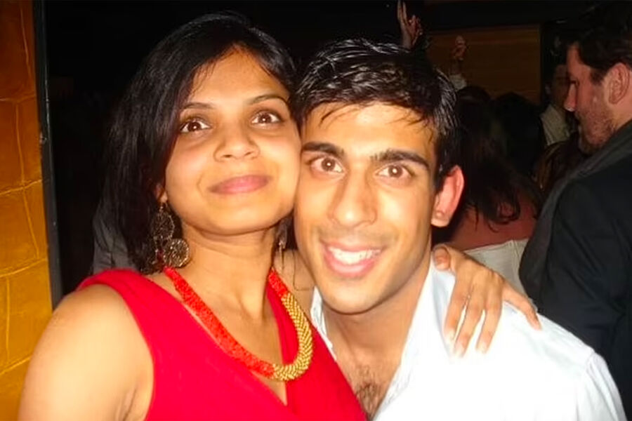 Риши Сунак со своей женой