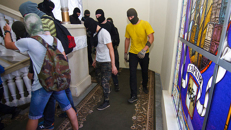 Во время штурма здания горсовета Харькова