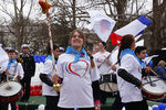 Участники праздничного парада «Наша крымская весна», посвященного второй годовщине присоединения Крыма к России, на площади перед Дворцом пионеров в Симферополе
