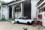Разрушения на месте взрыва автосервиса в Махачкале, 15 августа 2023 года