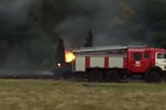 Последствия крушения Миг-31, 19 сентября 2018 года (кадр из видео)