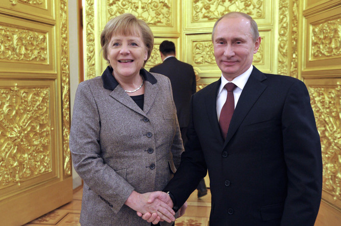 Владимир Путин и Ангела Меркель встретились в Петербурге