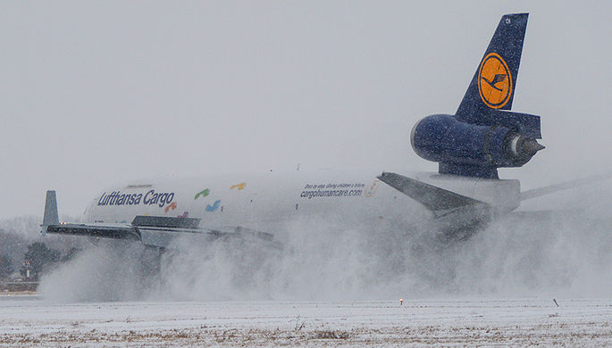 Прибытие первого рейса авиакомпании Lufthansa Cargo в новосибирский аэропорт Толмачево, 31 октября...