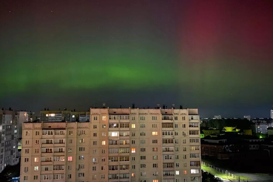 Северное сияние в&nbsp;небе над&nbsp;Снежинском.
<br>
<br>Челябинская область, Россия. 13&nbsp;сентября 2024&nbsp;г.