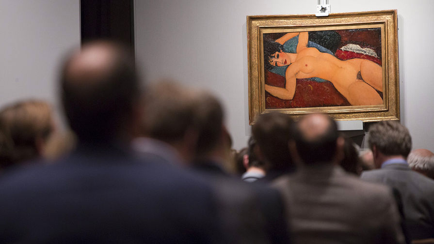 Картина Амедео Модильяни «Лежащая обнаженная» на аукционе Сhristie