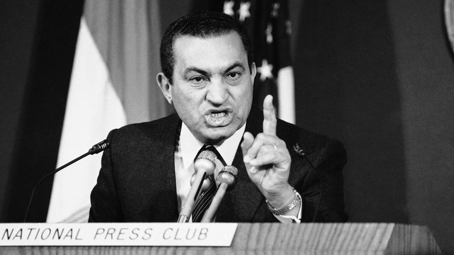 Президент Египта Хосни Мубарак во время визита в&nbsp;США, Вашингтон, 1985 год