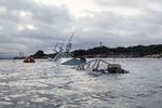 Норвежский фрегат Helge Ingstad спустя несколько дней после столкновения с танкером Sola TS в Эйгардене, 13 ноября 2018 года