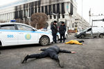Задержание на улицах в Алматы после беспорядков, 10 января 2022 года