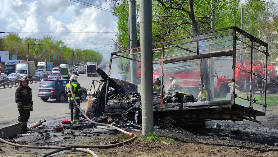 Опубликовано видео взрыва Газели после ДТП в Нижнем Новгороде