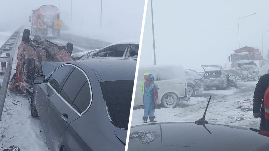 На трассе Уфа – Оренбург произошли два ДТП из-за непогоды