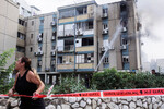 Последствия попадании ракеты в жилой дом в Тель-Авиве, 27 октября 2023 года
