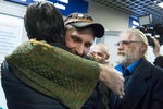 Гражданин России Константин Журавлев, захваченный боевиками в Сирии в 2013 году, в аэропорту Томска