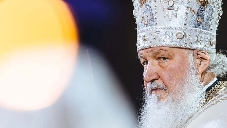 Патриарх Кирилл на пасхальном богослужении в Храме Христа Спасителя, 2017 год