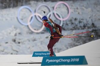 Российский биатлонист Матвей Елисеев