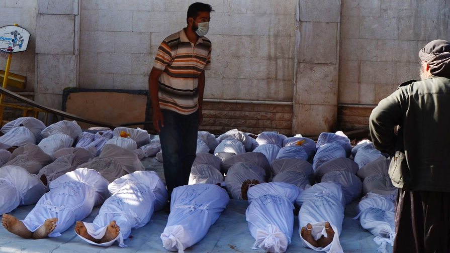 Тела погибших в сирийской Гуте, 21 августа 2013 года