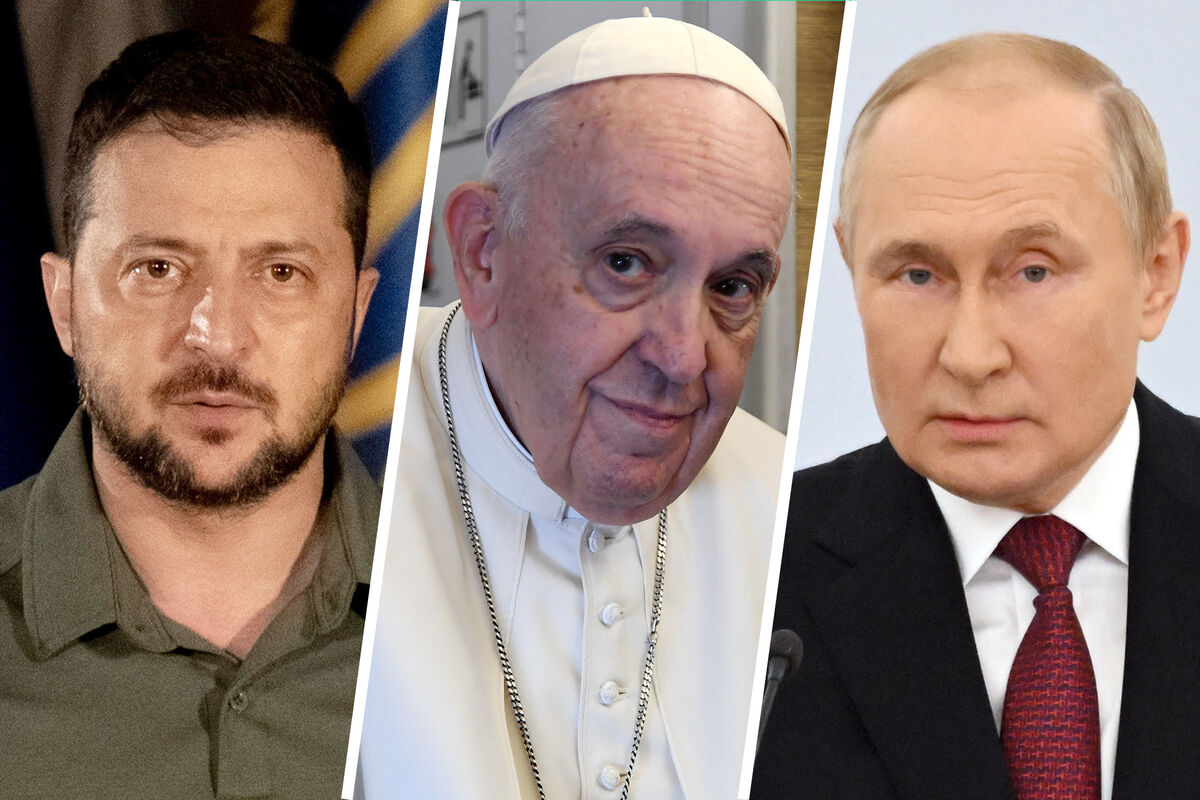 Владимир Зеленский, Папа Римский и Владимир Путин