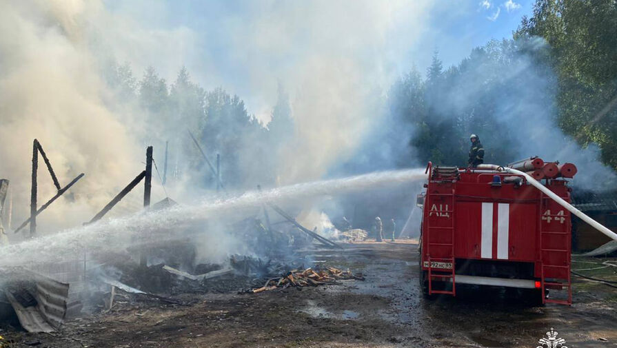 В Тверской области мужчина попал в больницу из-за пожара на турбазе