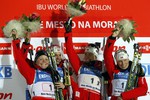 Норвежки Хильде Фенне, Анн-Кристин Офедт Флатланн, Сюннёве Сулемдаль и Тура Бергер стали победительницами эстафеты на ЧМ в чешском Нове-Месте