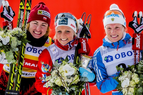 Слева направо: Юстина Ковальчик, Тереза Йохауг, Юлия Чекалева
