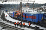 Отцепленные вагоны на месте столкновения скорого поезда №99 сообщением Владивосток — Москва с электровозом на Урале