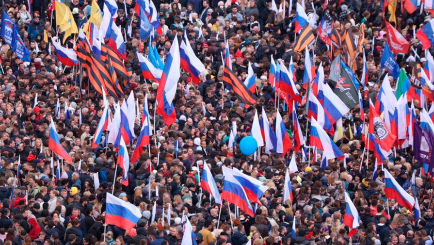 ГУ МВД: около 50 тыс. человек в Москве участвуют в митинге в поддержку референдумов