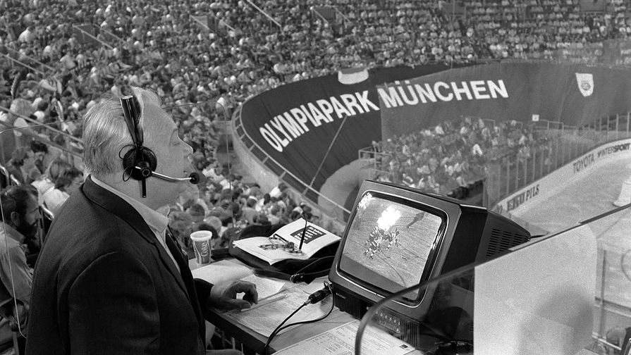 Николай Озеров ведет репортаж из&nbsp;Мюнхена с&nbsp;чемпионата мира по&nbsp;хоккею с&nbsp;шайбой, 1983 год