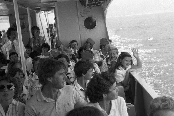Саманта Смит на&nbsp;морской прогулке по&nbsp;Черному морю, июль 1983&nbsp;года