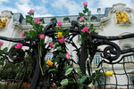Цветы у посольства Франции в Вене