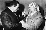 Президент Египта Хосни Мубарак и Ясир Арафат, 1987 год