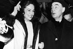 Актриса Полетт Годдар и писатель Эрих-Мария Ремарк в Нью-Йорке, 1958 год