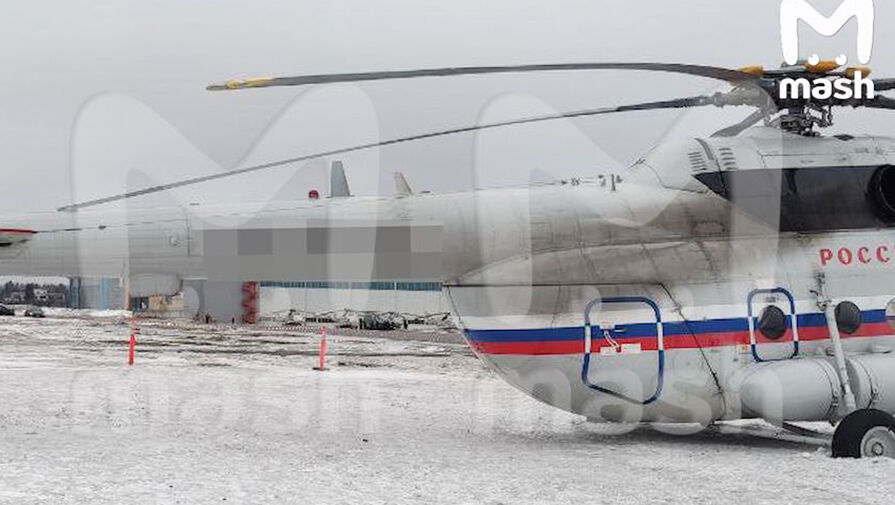 Mash показал снимок Ми-8 спецотряда Россия после аварийной посадки во Внуково