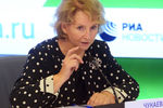 Ирина Чукаева во время пресс-конференции в Москве, сентябрь 2017 года