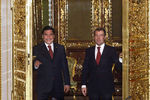 Президент Туркмении Гурбангулы Бердымухамедов и президент России Дмитрий Медведев во время встречи в Москве, 2009 год