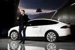Глава Tesla Motors Элон Маск на премьере Tesla Model X